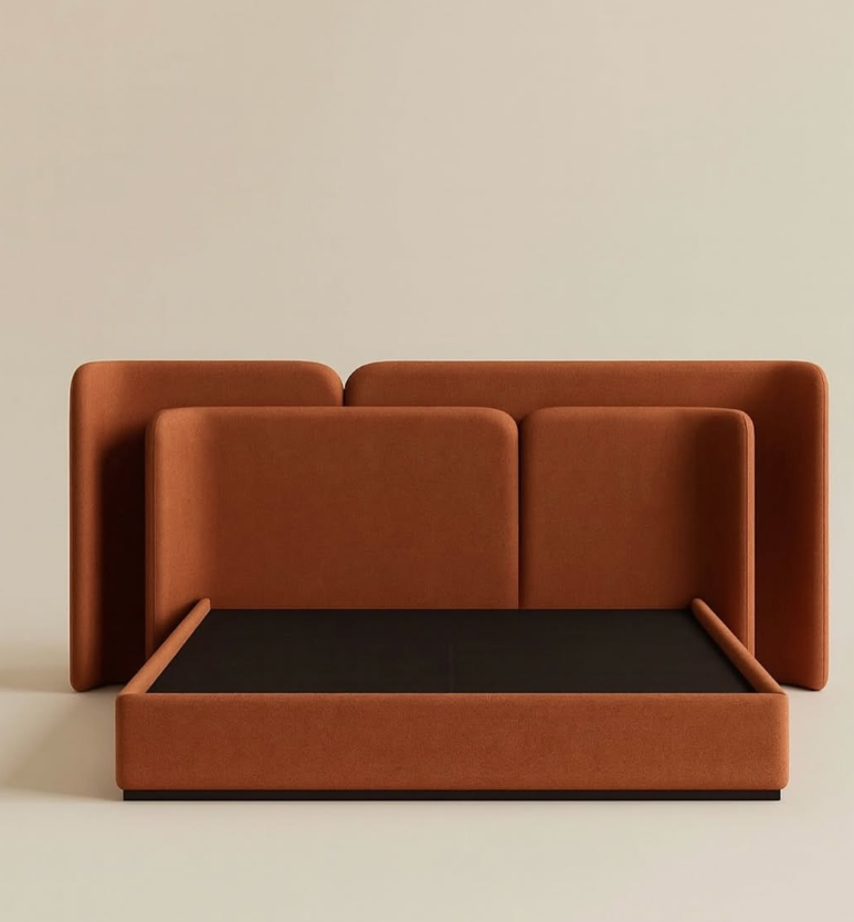Custom upholstered bedroom headboard